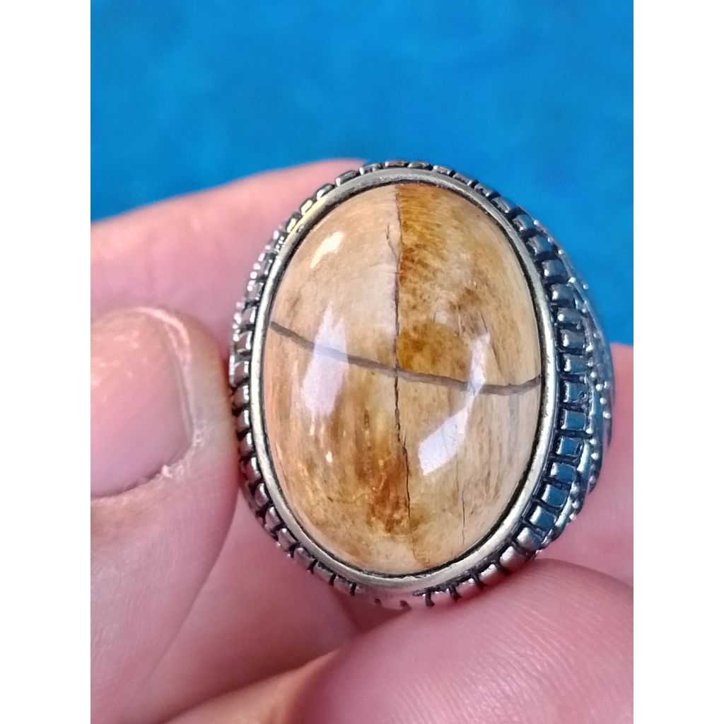 CINCIN BATU AKIK GALIH KELOR "TAPAK JALAK" NATURAL ALAMI