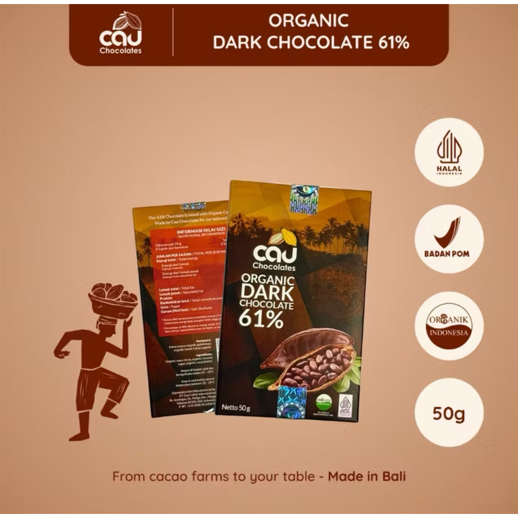 

Organic Dark Chocolate By Cau Chocolates 50 Gram & 70 Gram