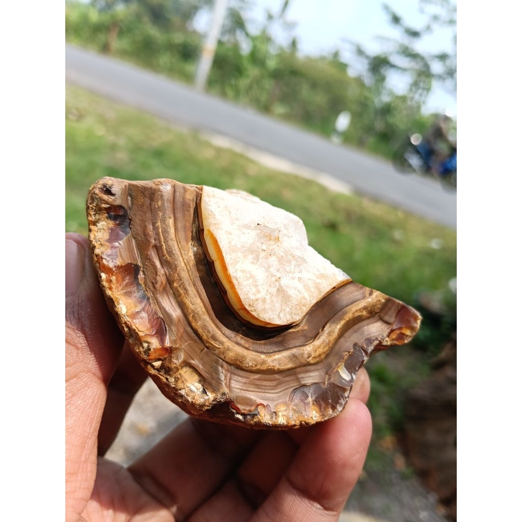 batu suiseki telur agate kristal antik unik asli alam