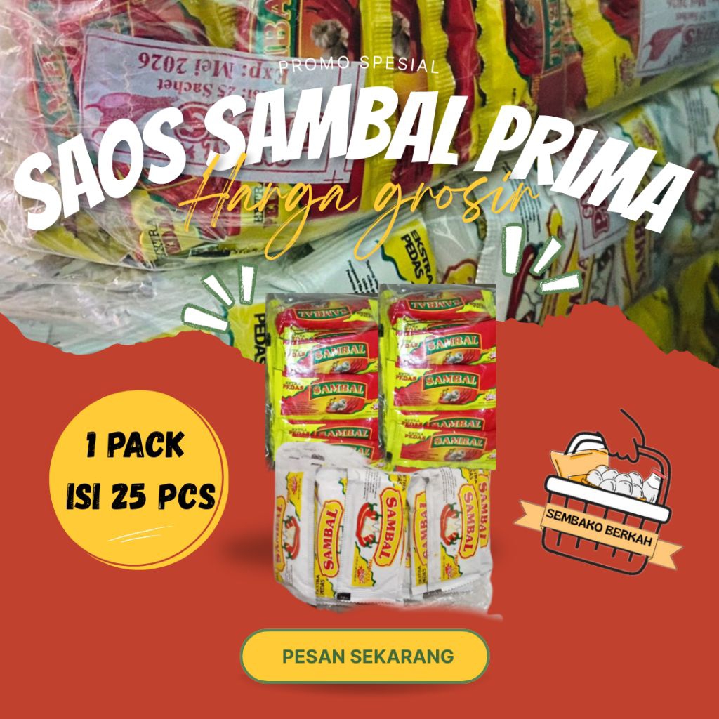 

saos sambal prima 118 1 pack isi 25 pcs