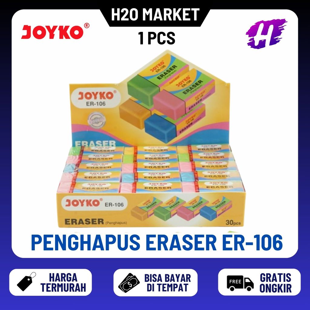 

❤️H2O❤️ Joyko Penghapus Eraser ER-106 Warna ( 1 PCS )