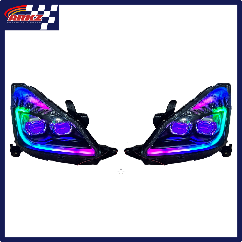 BARU Paket Headlamp All New Avanza Xenia 2012-2015 Double Projie Custom Full RGB Matrix Paddlepop