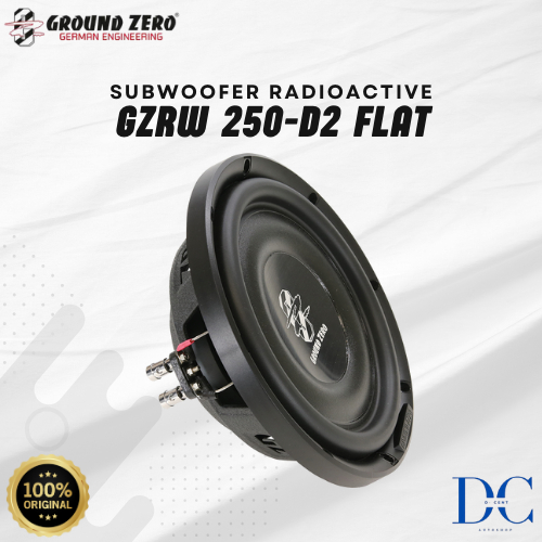 Subwoofer Audio Mobil - Subwoofer Radioactive GZRW 250-D2 Flat - 25 cm / 10″ High Quality SPL Subwoo
