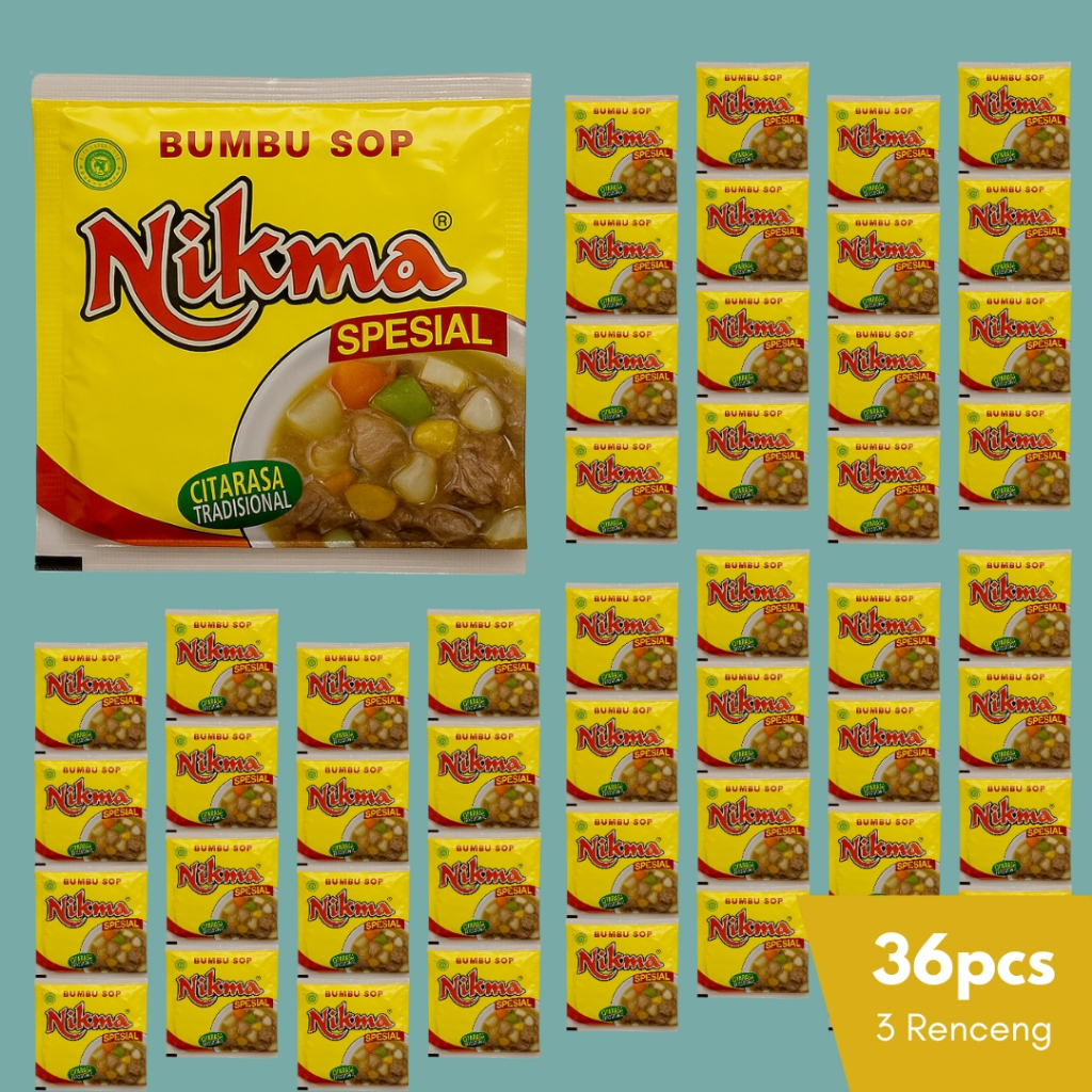 

Bumbu Sop NIKMA 36 Sachet Hemat Halal Higienis Rempah Minang Praktis Masak