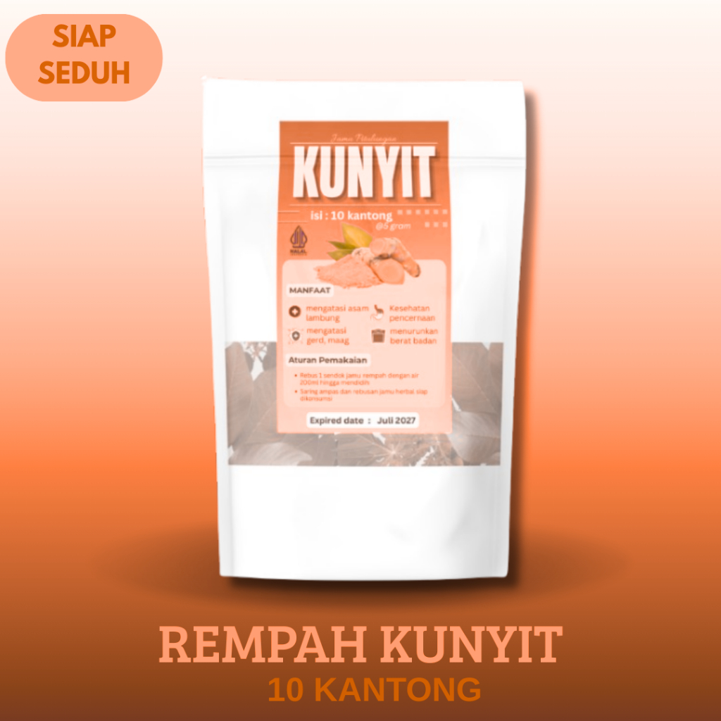 

rempah herbal rimpang kunyit 10kantong