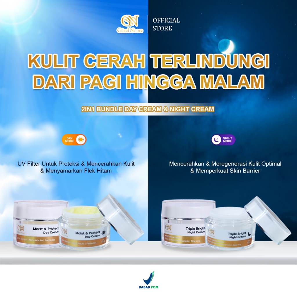 Duo Cream Glowing Series | Day Cream & Night Cream Guzel Noore Skincare