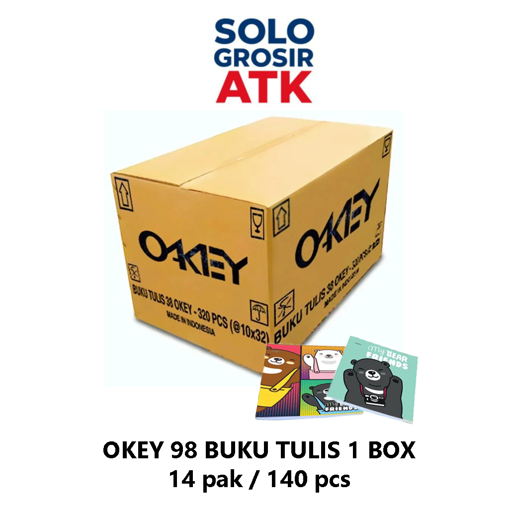 

OKEY Buku Tulis 98 Lembar Grosir 1 Box 14 pak 140 pcs