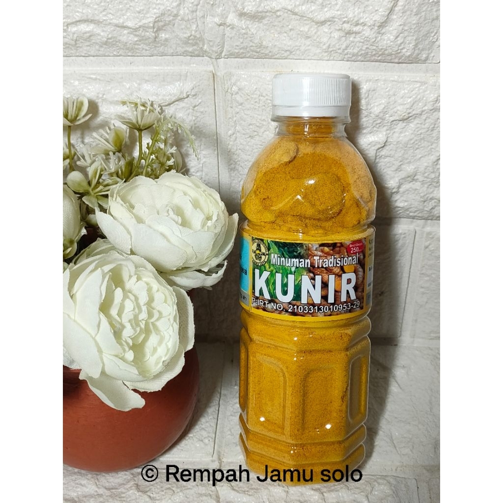 

KUNIR BUBUK, KUNIR SIRIH, KUNIR BINAHONG JAMU INSTAN Siap Seduh Kemasan 250 Gr