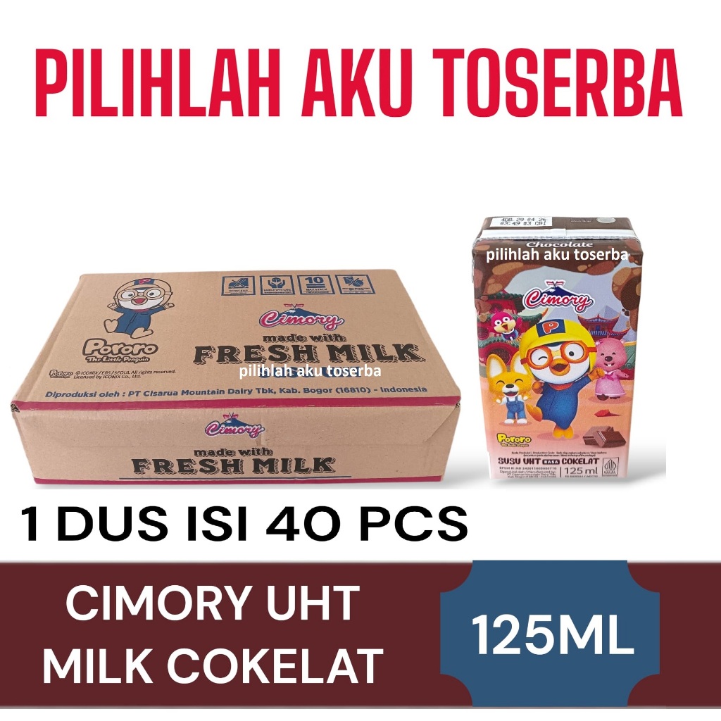

Susu CIMORY Coklat ( Cokelat ) MINI 125 ml - ( HARGA 1 DUS ISI 40 )