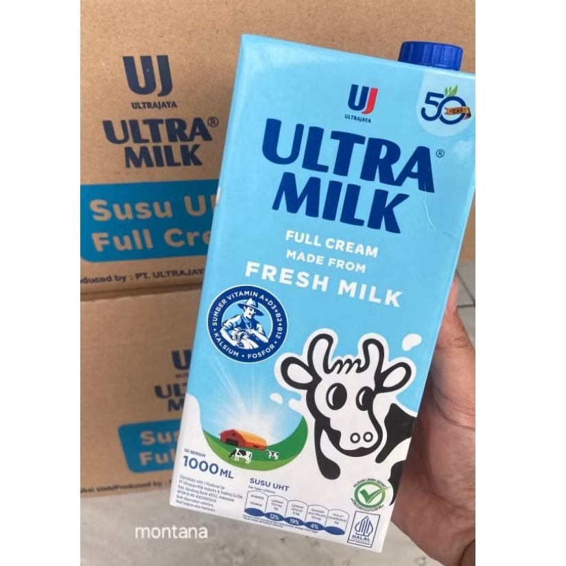 

Susu UHT Ultramilk 1000ml 1 Dus Isi 12pcs