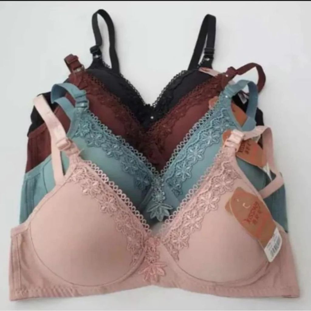 GROSIR BRA RENDA IMPORT 3 KAIT BAHAN KATUN