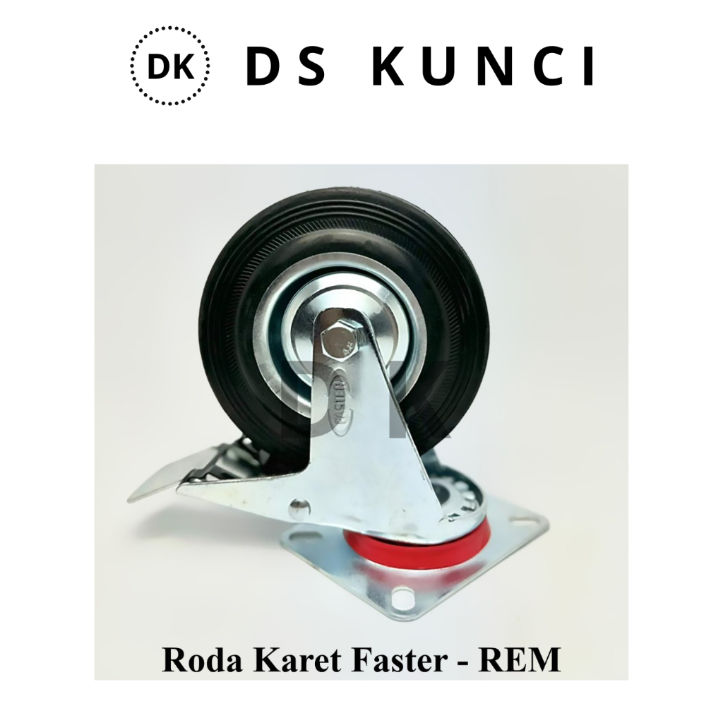 Roda Karet Troli 3 Inch / Roda Rem 3"