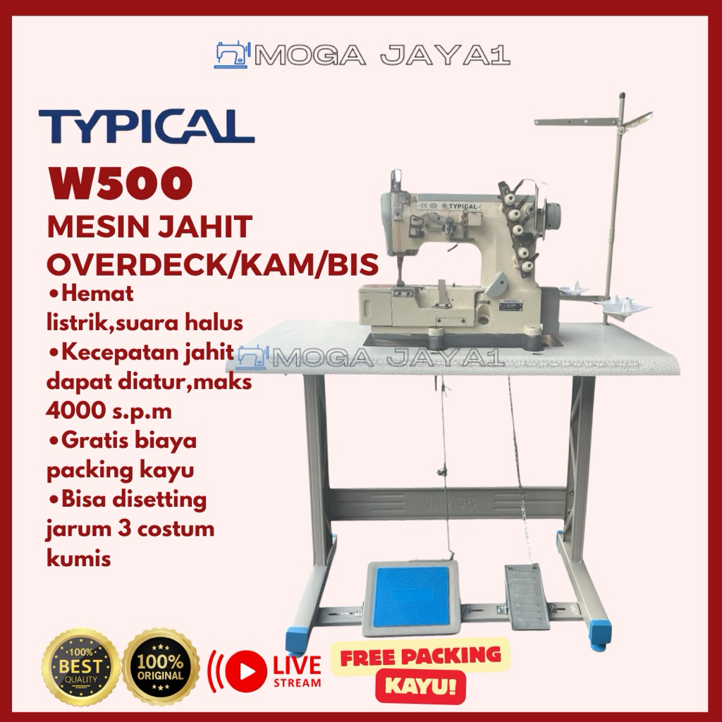 Mesin Jahit Overdeck / Kamput Typical W500 Second