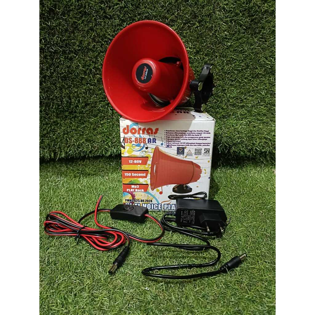 Pengeras Suara Speaker Dan Rekam Suara DORRAS DS-888 AR | Speaker Toa Megaphone Amplifier Set DS-888