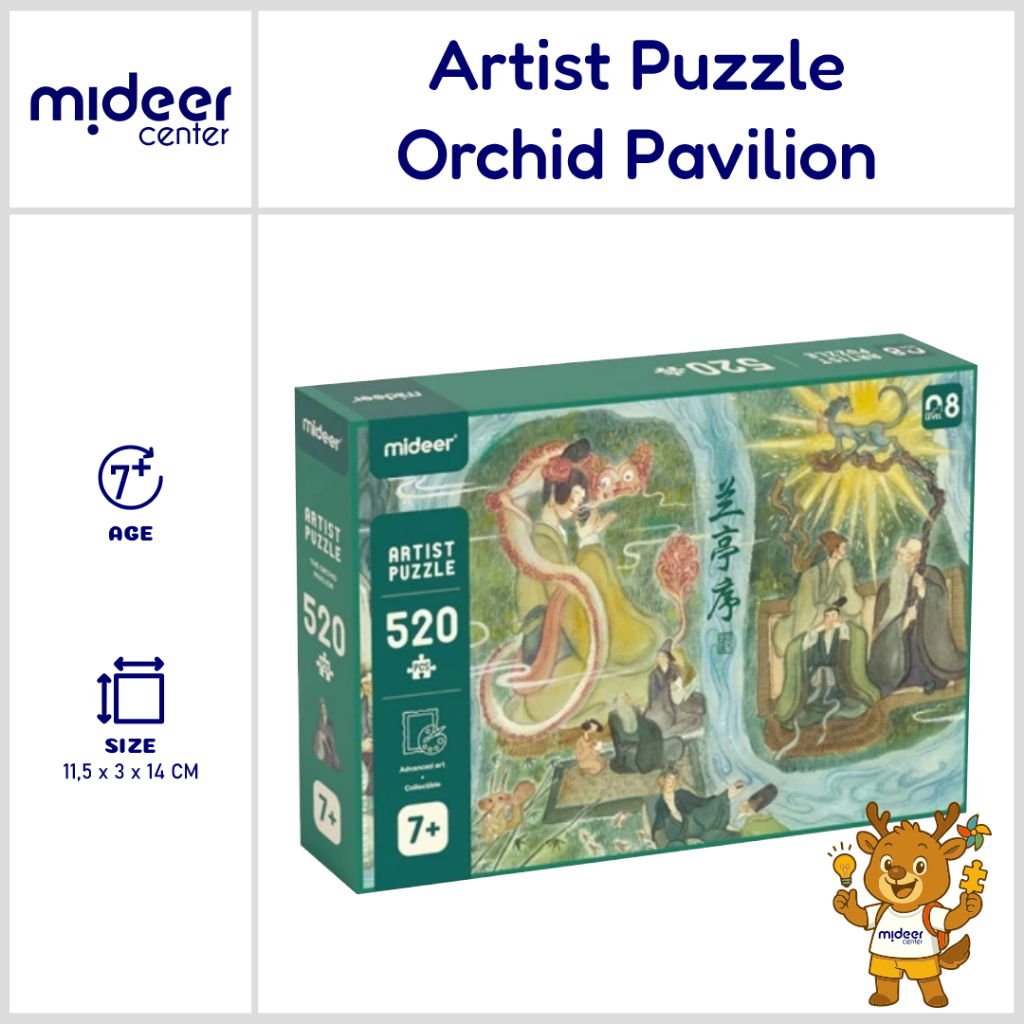 Mideer Puzzle Level 8 The Orchid Pavilion 520pcs Mainan Edukasi Anak 7 Tahun