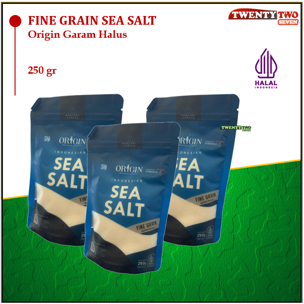 

[6 X]Origin Fine Grain Sea Salt 250gr & OriginMoku Kaldu Jamur 85gr