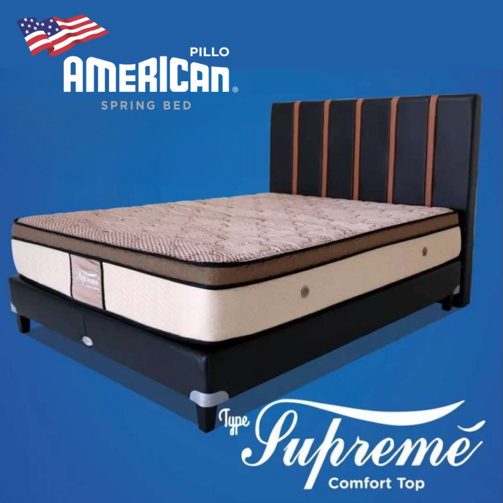 American Pillo Spring Bed Supreme Comfort Top Springbed Matras Kasur