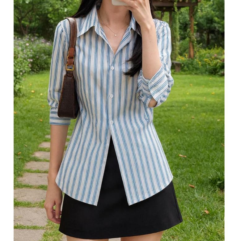 Blouse Kekinian New Arrival Baju Cewek Jahitan Rapi Model Korea Stylish Terlaris Atasana Wanita Kere