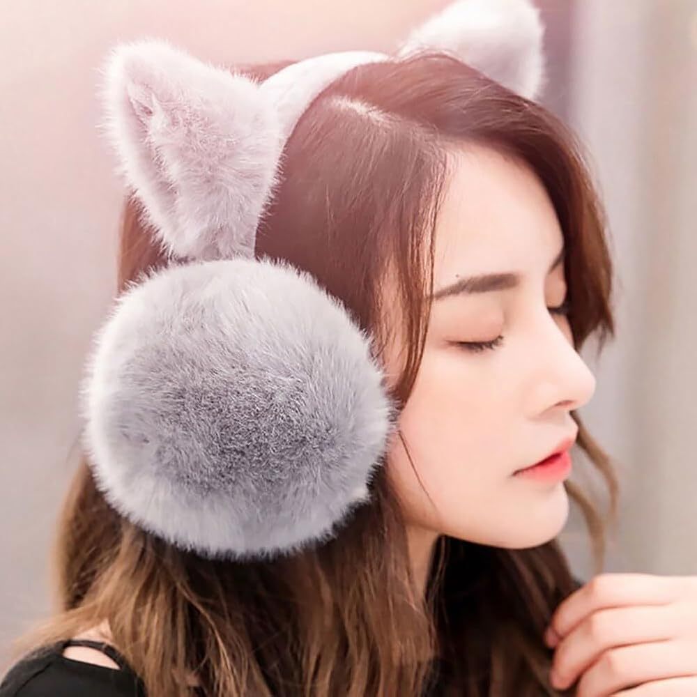 Earmuff Devil Winter Pelindung Telinga Lipat Musim Dingin Cute Ear, Penghangat Telinga Musim Dingin 