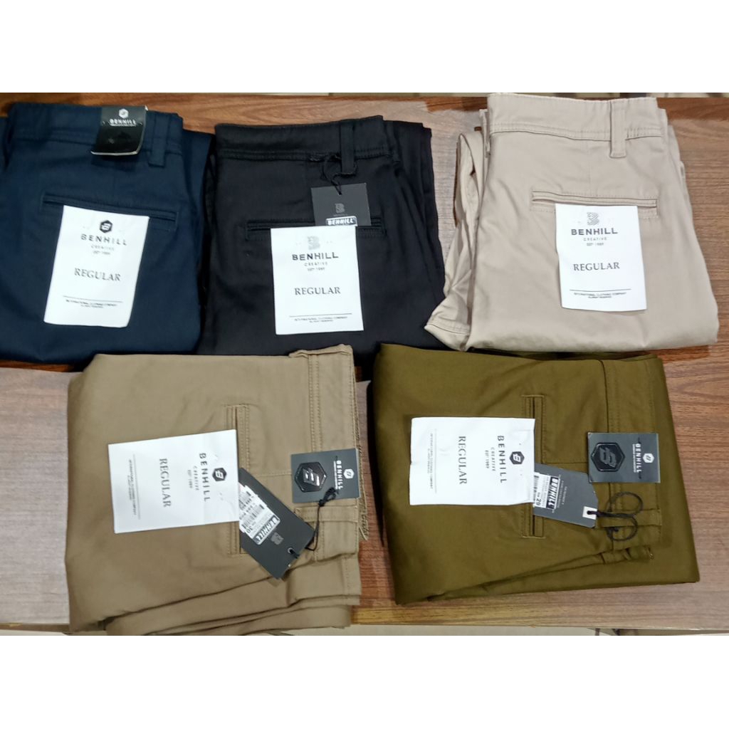 Benhill -Celana panjang chinos Pria Reguler ~ New Arrival