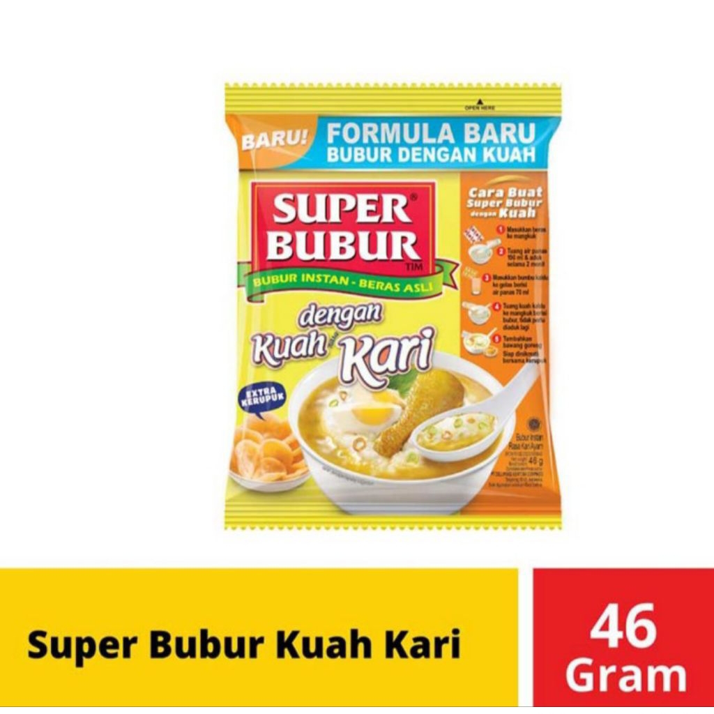 

Super Bubur Instan Kuah Kari 46 g