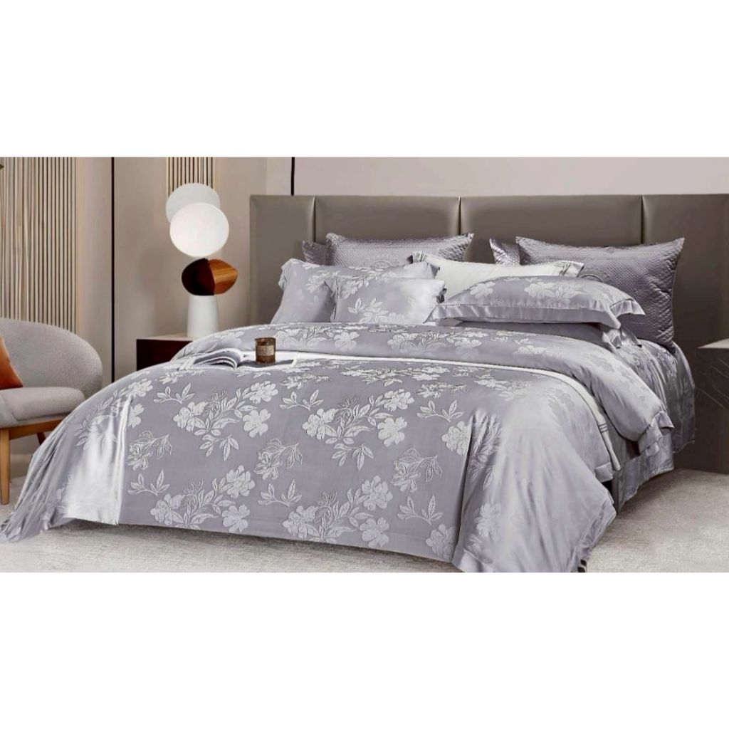 Queen Hotel-Bedcover Sprei Set KingKoil Sutra Tencel Sprei Sultan Mewah Lembut Anti Bacteri Termurah
