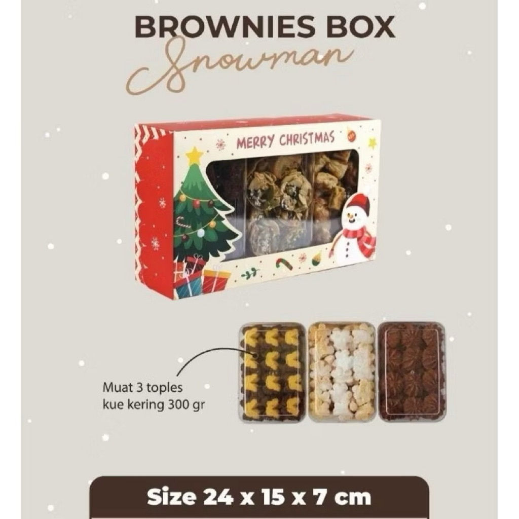 

Box Kue Natal Xmas Brownies Box Kotak Kue Kering Natal Box Hampers Natal