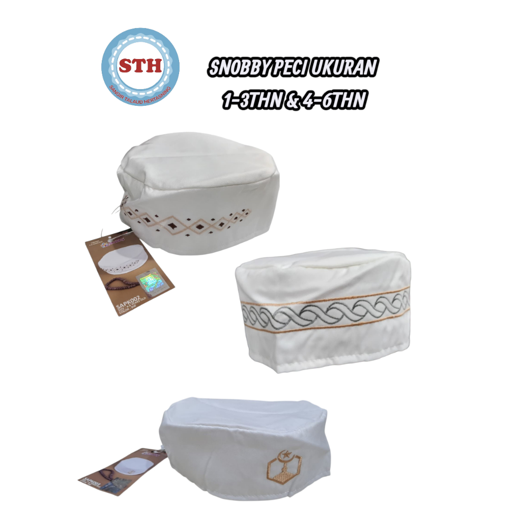 Songkok SNOBBY/ Songkok  Putih/ Kopyah/ Peci / Peci Putih