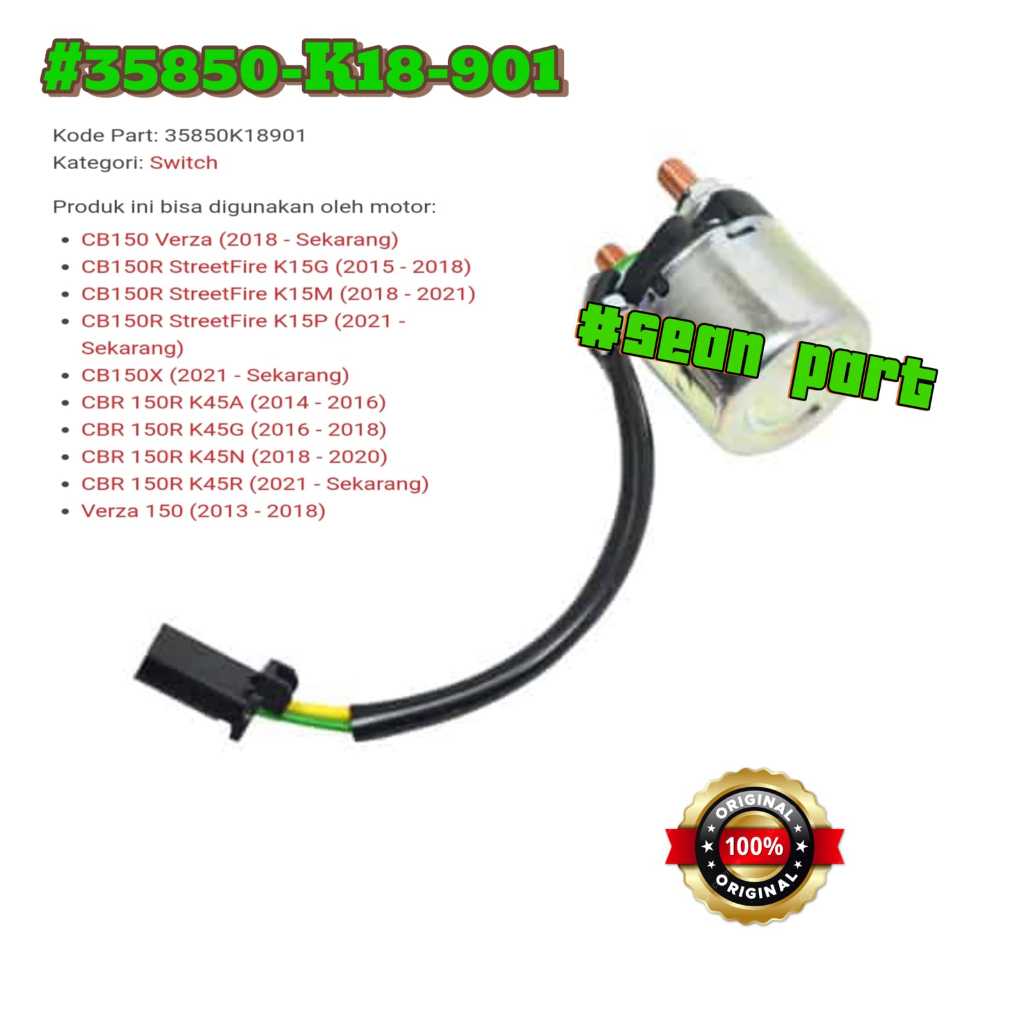 Bendik Stater Verza, Cb150 35850-K18-901