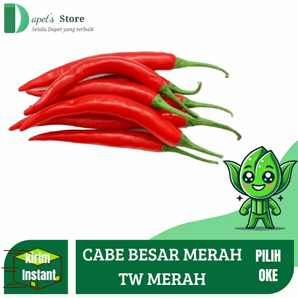 

Cabe Merah Besar Segar Cabe Merah Besar TW Fresh Bagus - Dapet'S Store