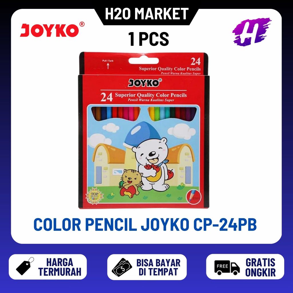 

❤️H2O❤️ Pensil Warna Joyko Panjang [CP-24PB]