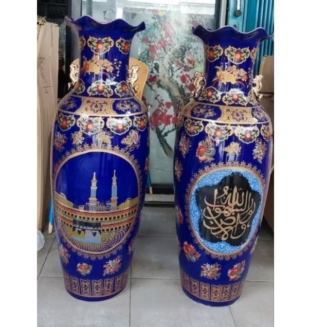 Guci kaligrafi keramik/guci kaqbah ayat tinggi 90 cm