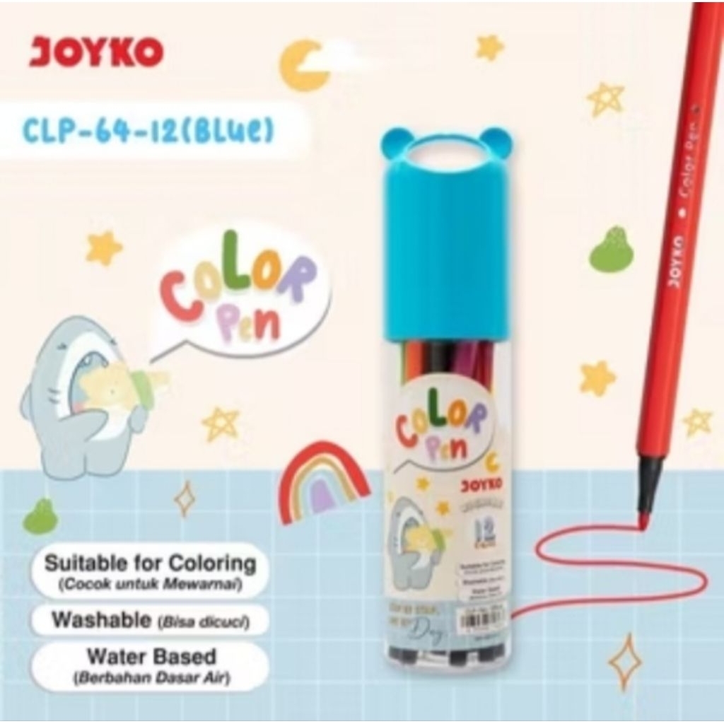 

Color Pen JOYKO CLP-064 12 Color / 24 Color Spidol Warna Set
