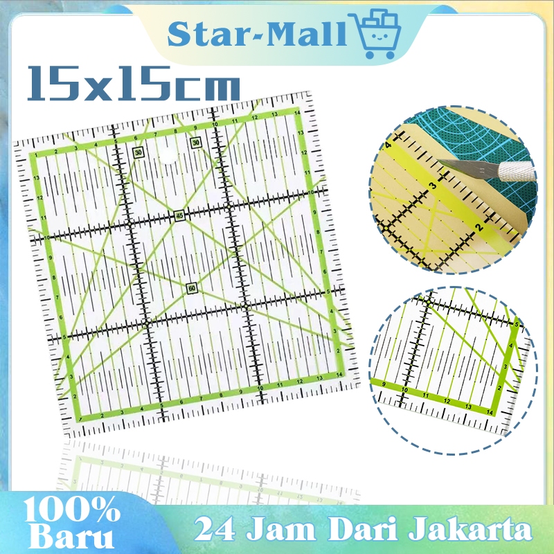 

Jahit Transparan Pola Penggaris Quilting Patchwork Penggaris