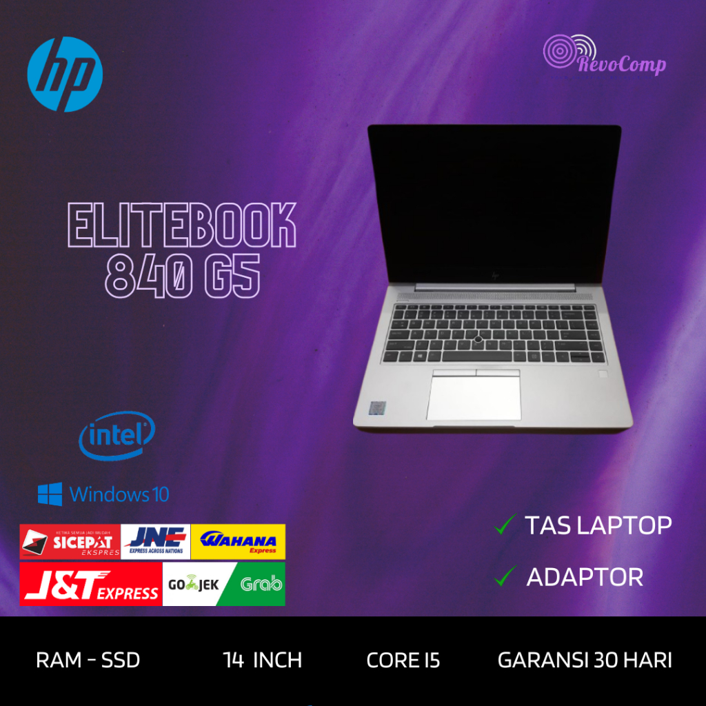 Laptop HP Elitebook 840 G5 Core i5 8350u Gen 8 Ram 8GB SSD 14" Win 10