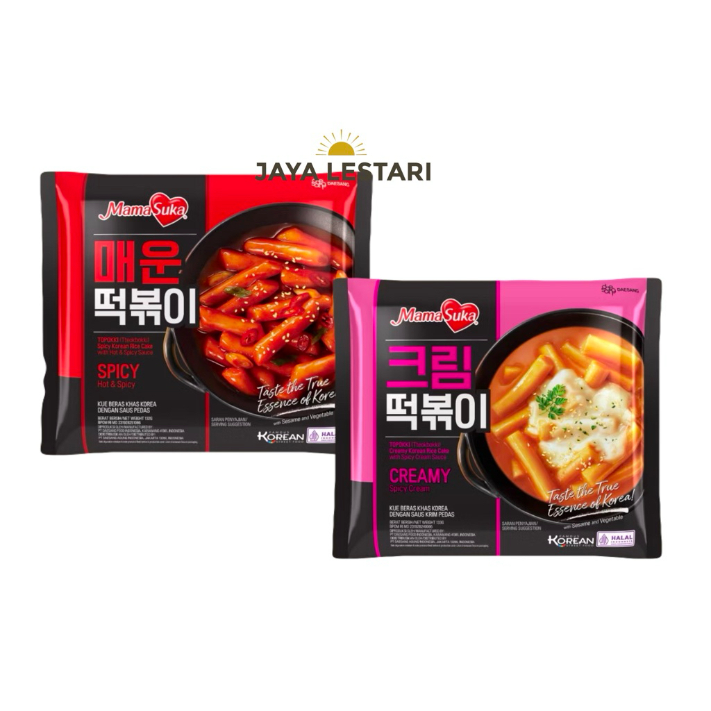 

Mama Suka Topokki Korean Rice Cake (+-132g) (2 Varian Rasa)