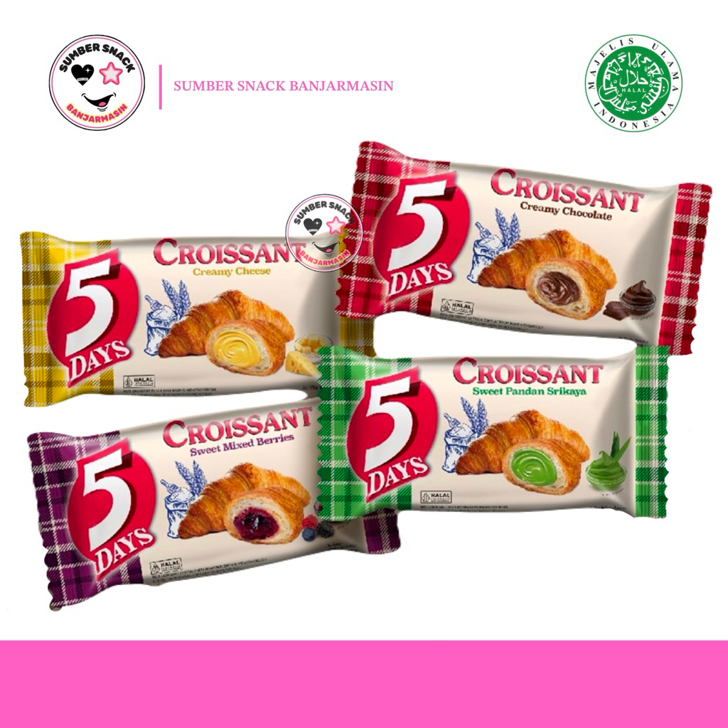 

Roti Croissant 5 Days (60g) (5 Varian Rasa)