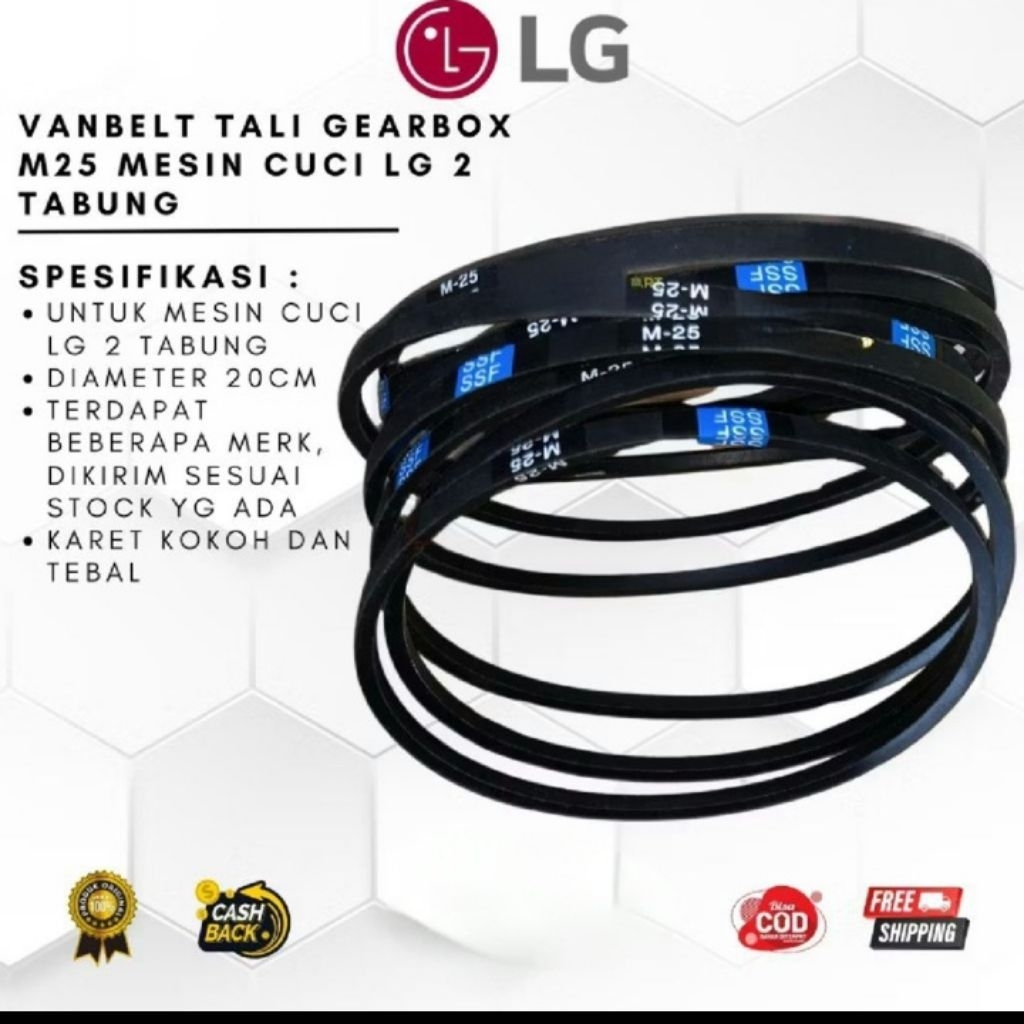 Vanbelt vbelt mesin cuci LG 2 tabung