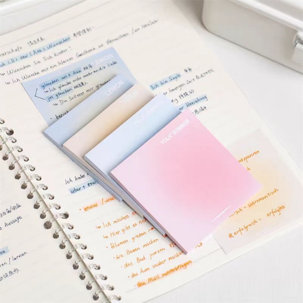 

99KHOME Sticky Notes Aesthetic Memo Pad Catatan Kertas Kotak Pastel Lucu Notebook Kertas Tulis K1323