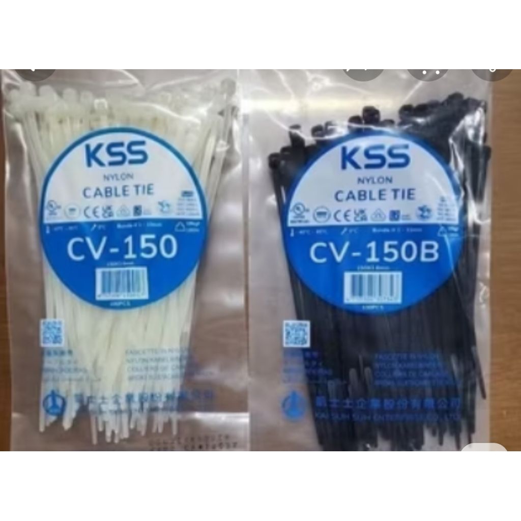 

kabel ties, tali ties KSS CV-150 / 15cmx3.6mm warna putih dan hitam