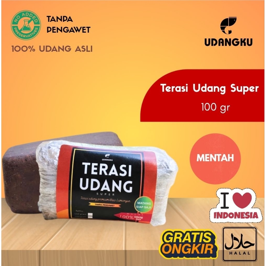 

TERASI UDANG SUPER PREMIUM 100% REBON TANPA PENGAWET DAN PEWARNA KHAS LAMONGAN