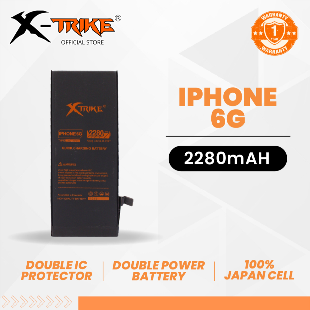 XTRIKE Baterai Iphone 6 - 6G Double Power