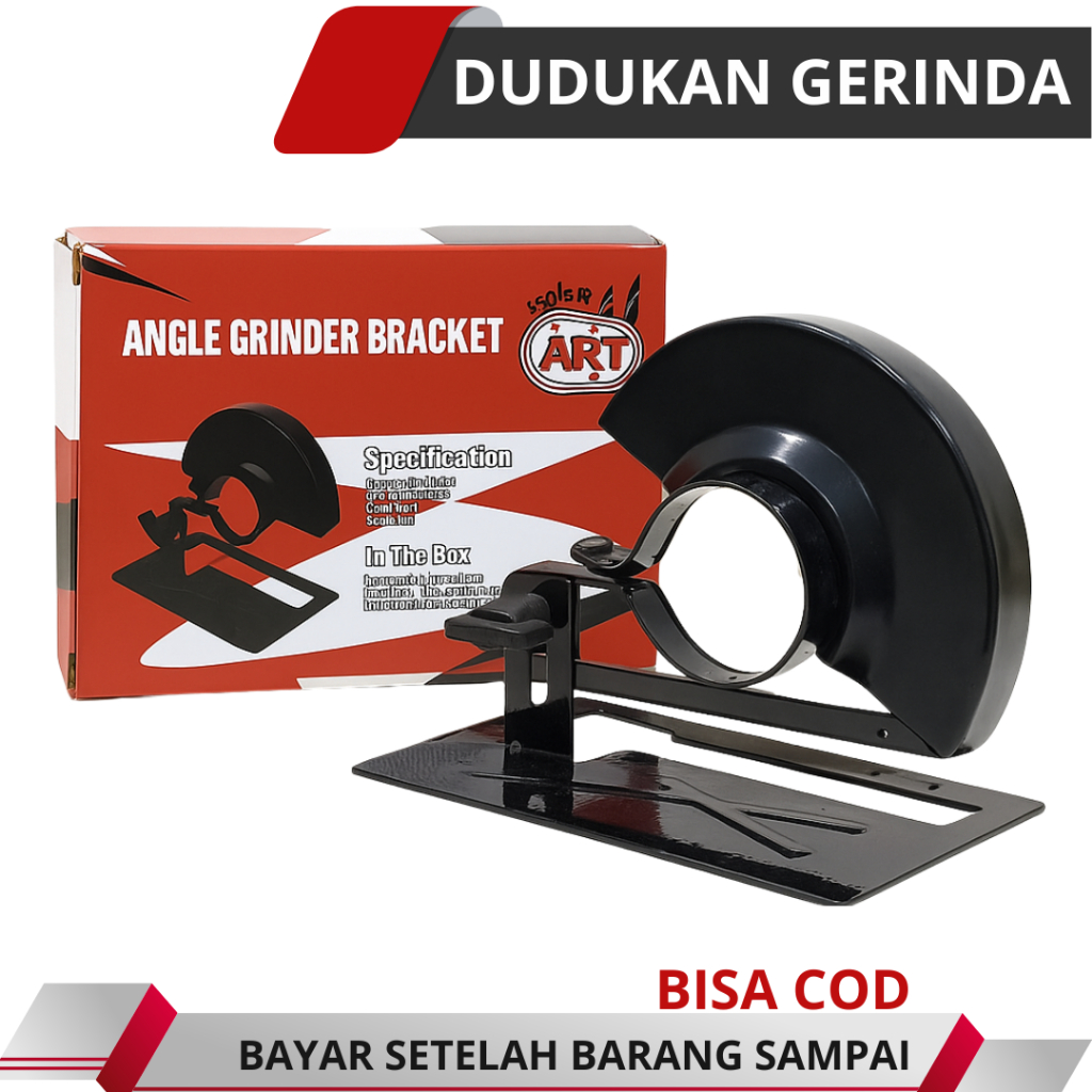 Dudukan Gerinda Heavy Duty Tebal | Stand Gerinda Presisi Potong Besi Lurus Stabil ART Original