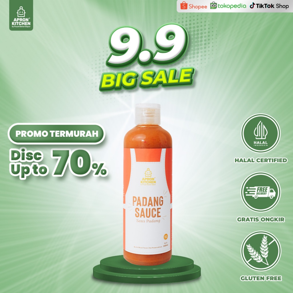 

Apron Kitchen Saus Padang Pedas Bumbu Masak Seafood Indonesia 250ml