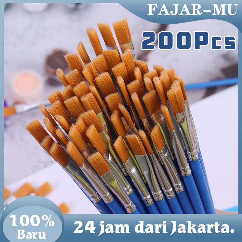 

Termurah 200 Pcs Kuas Lukis Face Body Painting / Brush Face Painting / Paint Brush Set