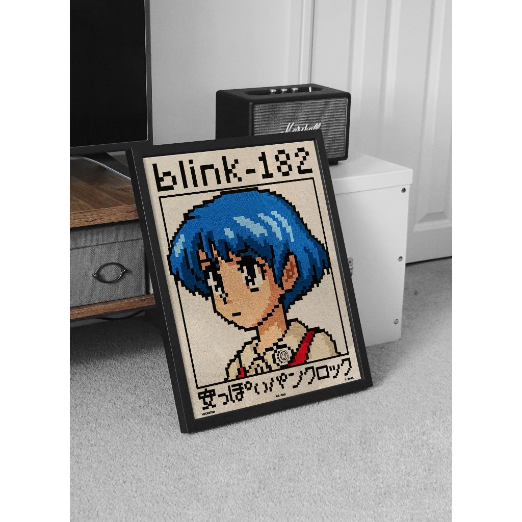 Poster Pixel Art Blink-182 - Anime