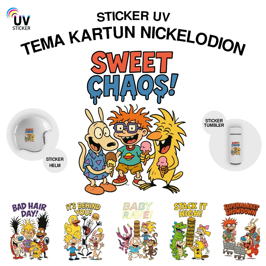 

STIKER UV - TEMA KARTUN NICKELODION | STICKER UV, STICKER MOTOR, STICKER MOBIL, STICKER HELM, STICKER TUMBLER, STICKER 3D, STICKER UV DTF BY UVSticker