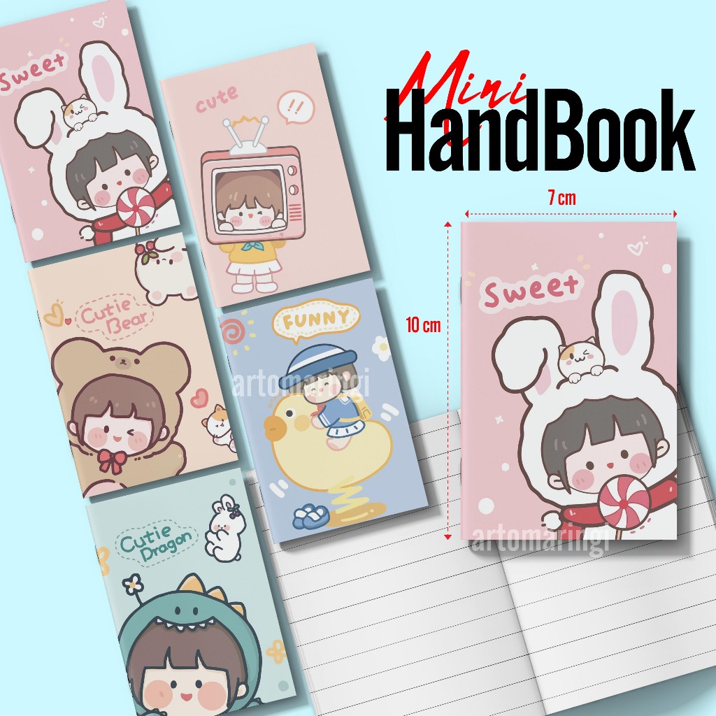 

artomaringi buku mini notebook lucu souvenir Kode BM0001 Beli 6 FREE 1 Pulpen Gel