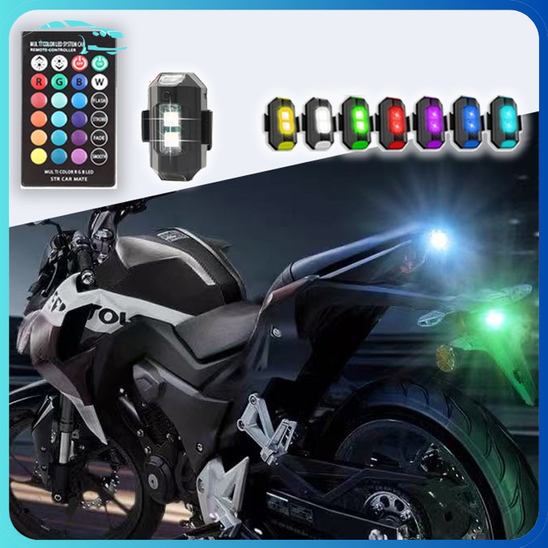 Lampu Strobo LED 7 Warna Universal Motor/ Kedip Pesawat RGB Strobo Universal Tahan Air Pesawat Lampu