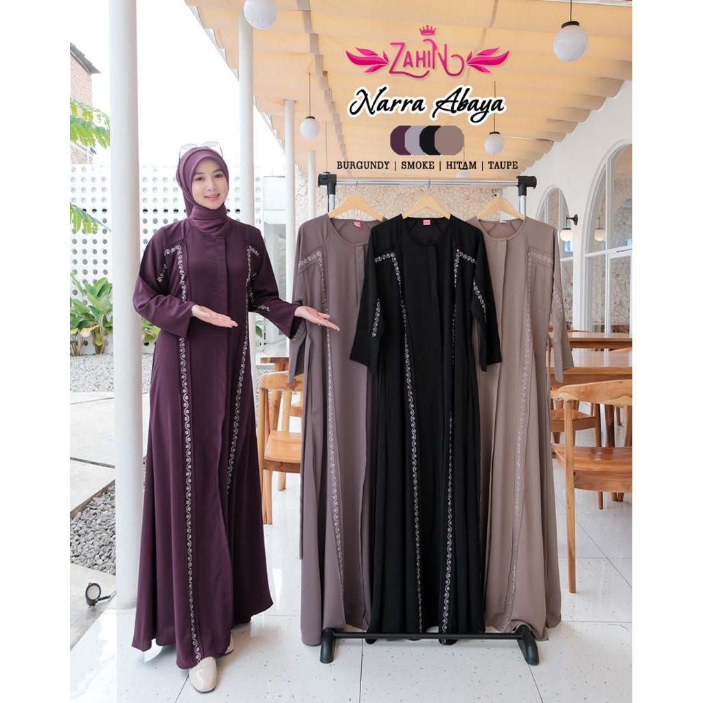 SHARA NARRA Abaya Swarosky ORI by Zahin/ Shara Abaya by Zahin/ Narra Abaya ORI by Zahin/ Gamis Shara